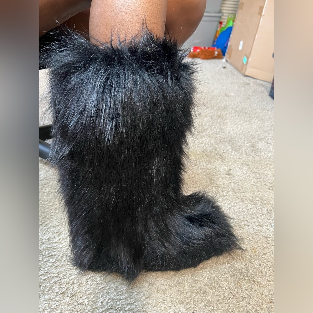 AUTHENTIC PLATFORM JEFFREY CAMPBELL FLUFFY-OK WOMEN BOOTS